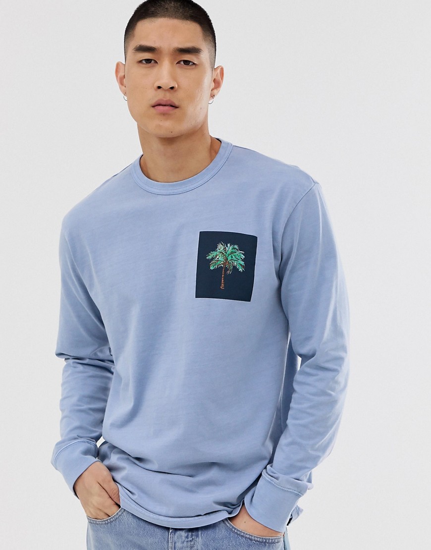 Levi's Skateboarding Palm Logo long sleeved top in blue