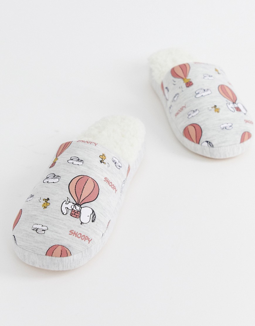 Women'secret Snoopy slippers in grey