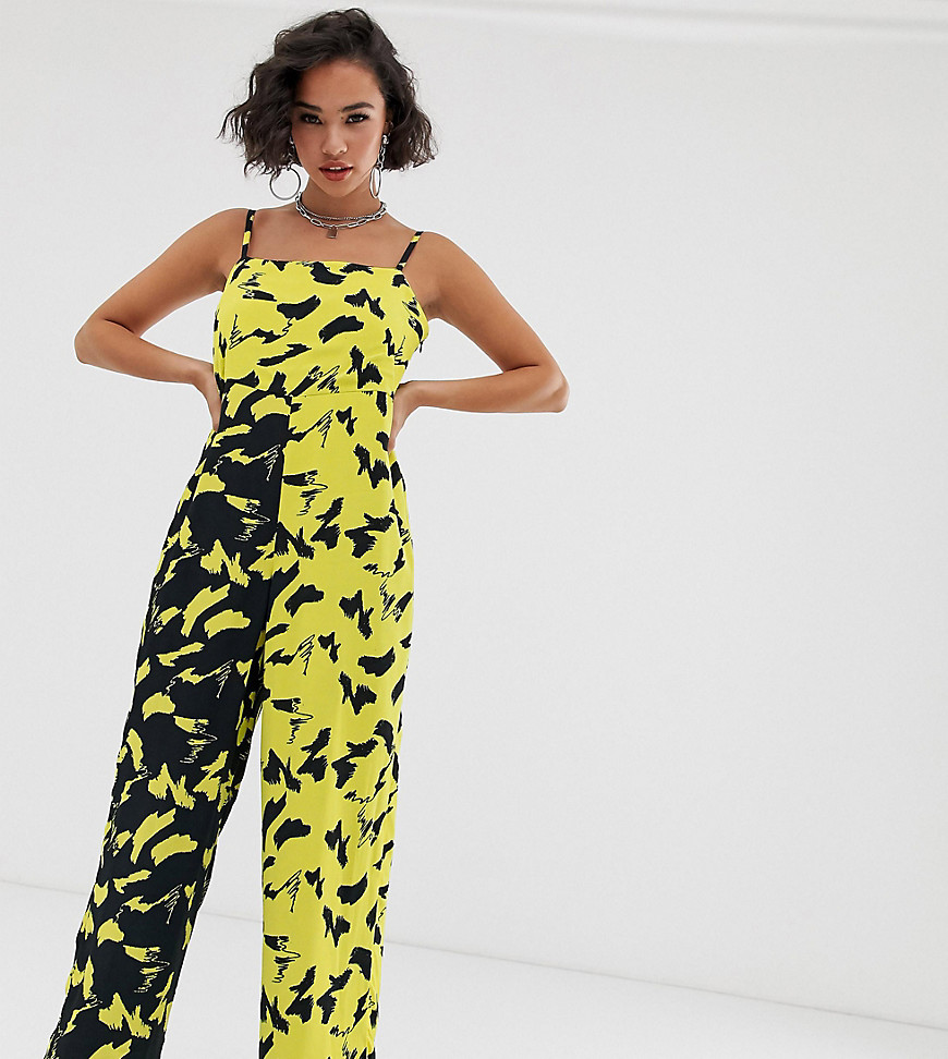 COLLUSION mixed print jumpsuit