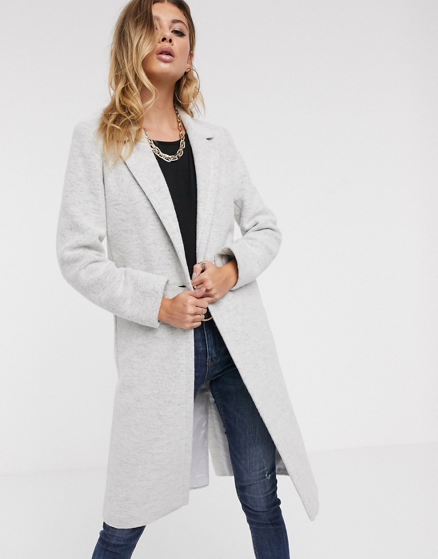 Helene Berman single button college coat in wool blend
