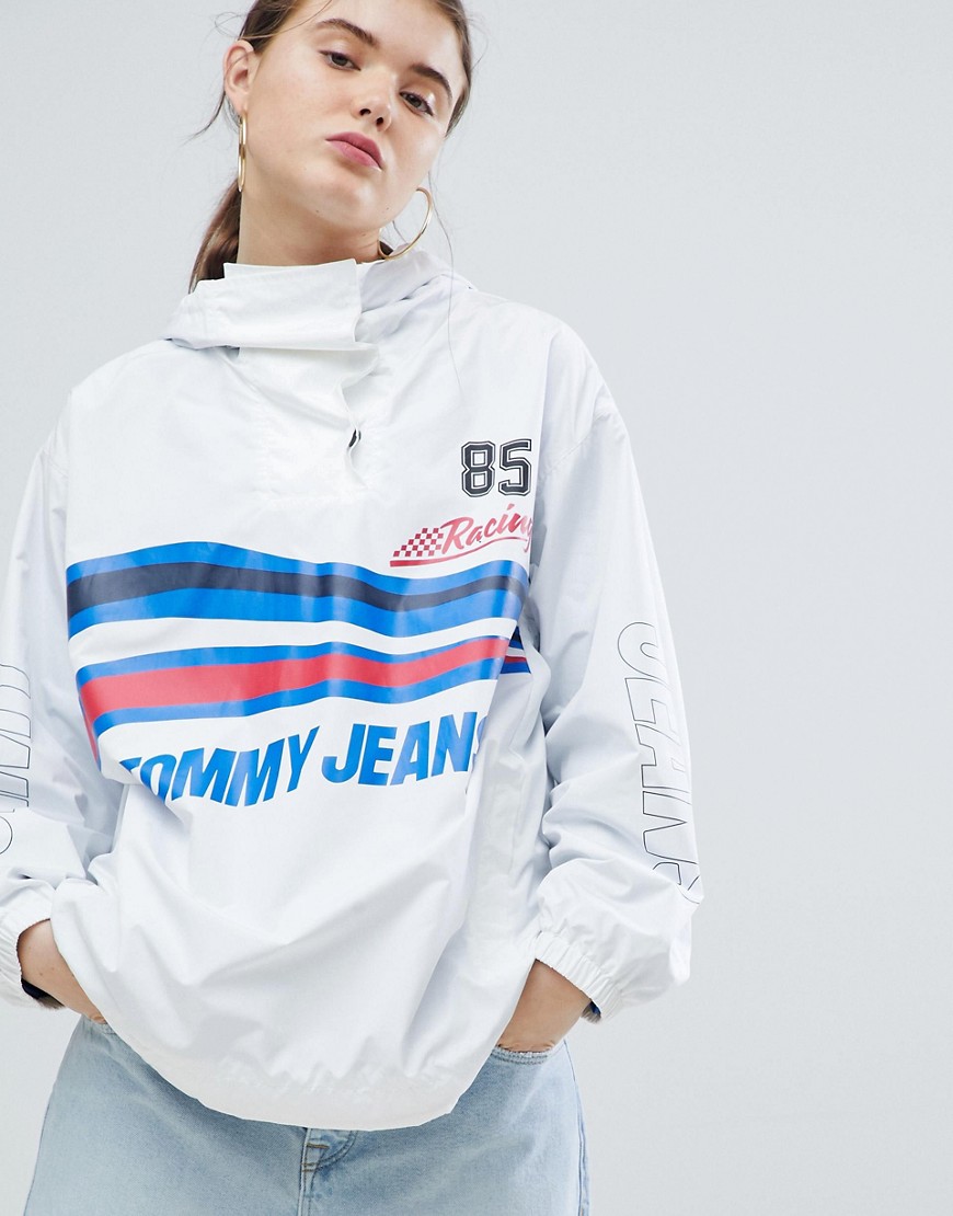 Tommy Jeans Racing Pullover Jacket - White