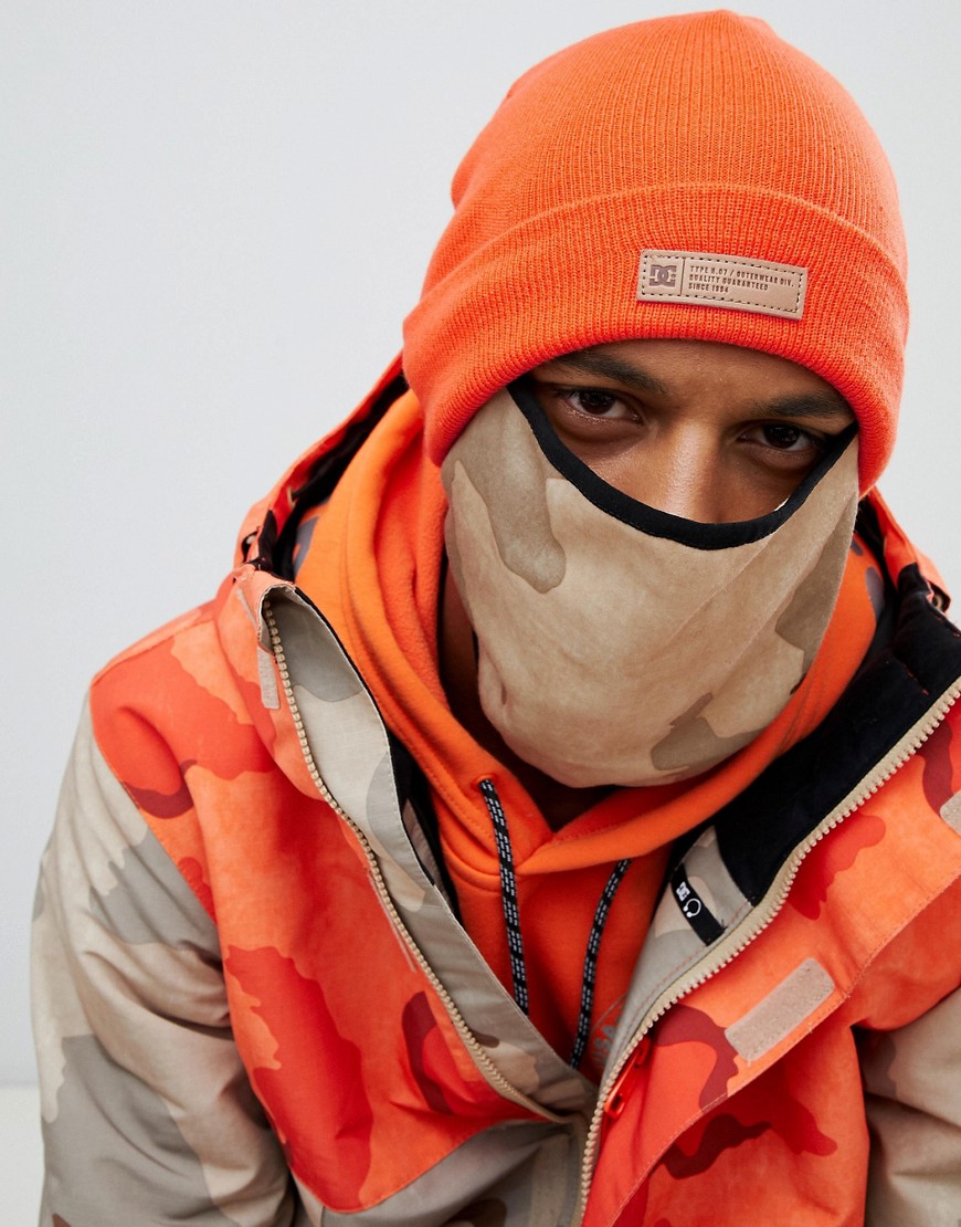 DC Shoes Variable Beanie and Snow Mask in Orange