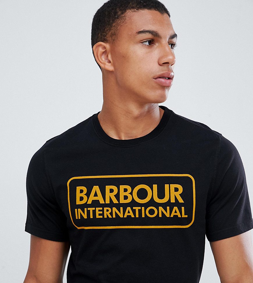 Barbour International large logo t-shirt in black Exclusive at ASOS