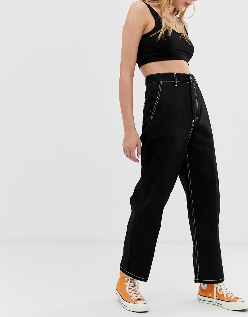 Carhartt WIP wide leg jeans with contrast stitching
