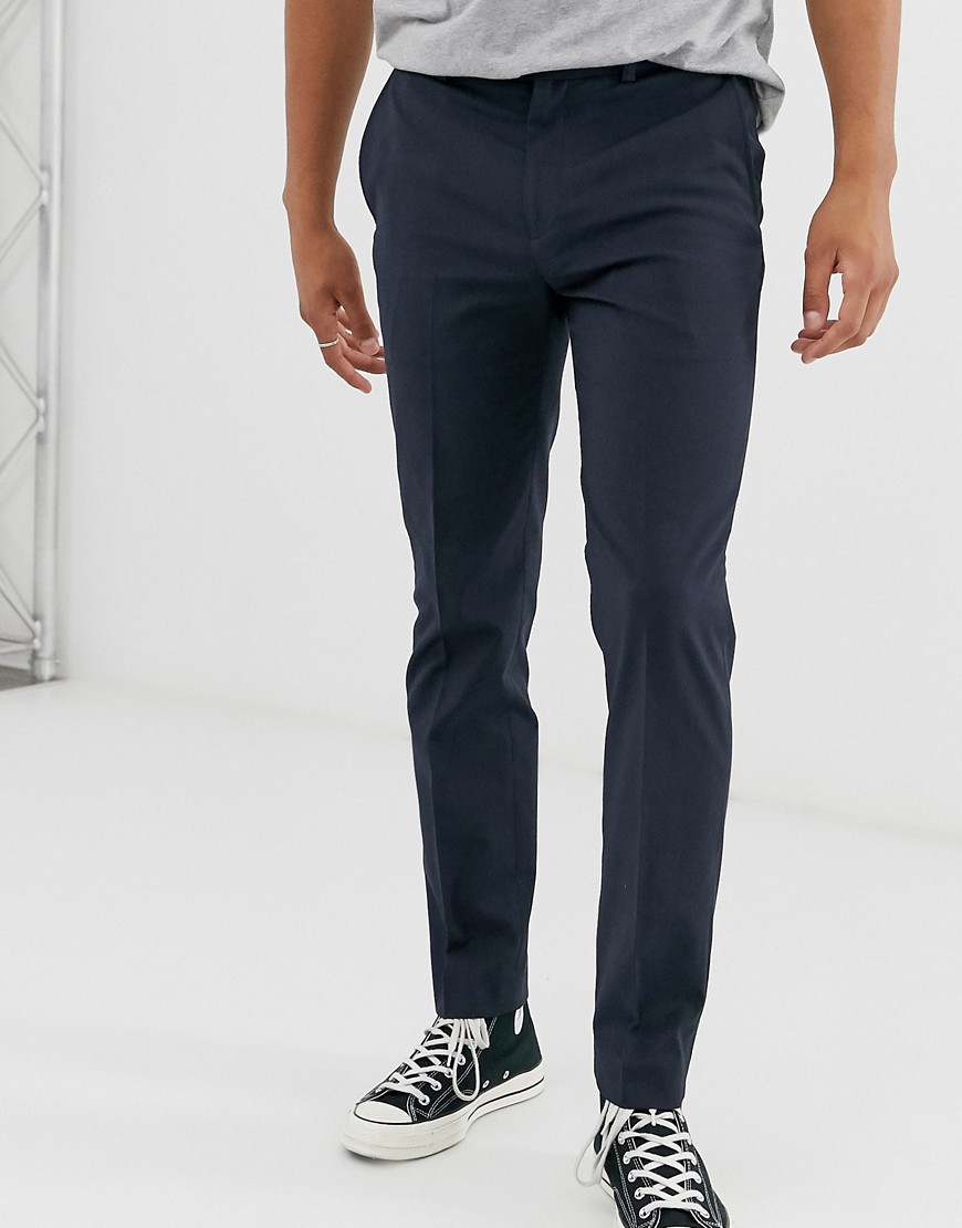 Burton Menswear skinny smart trousers in navy