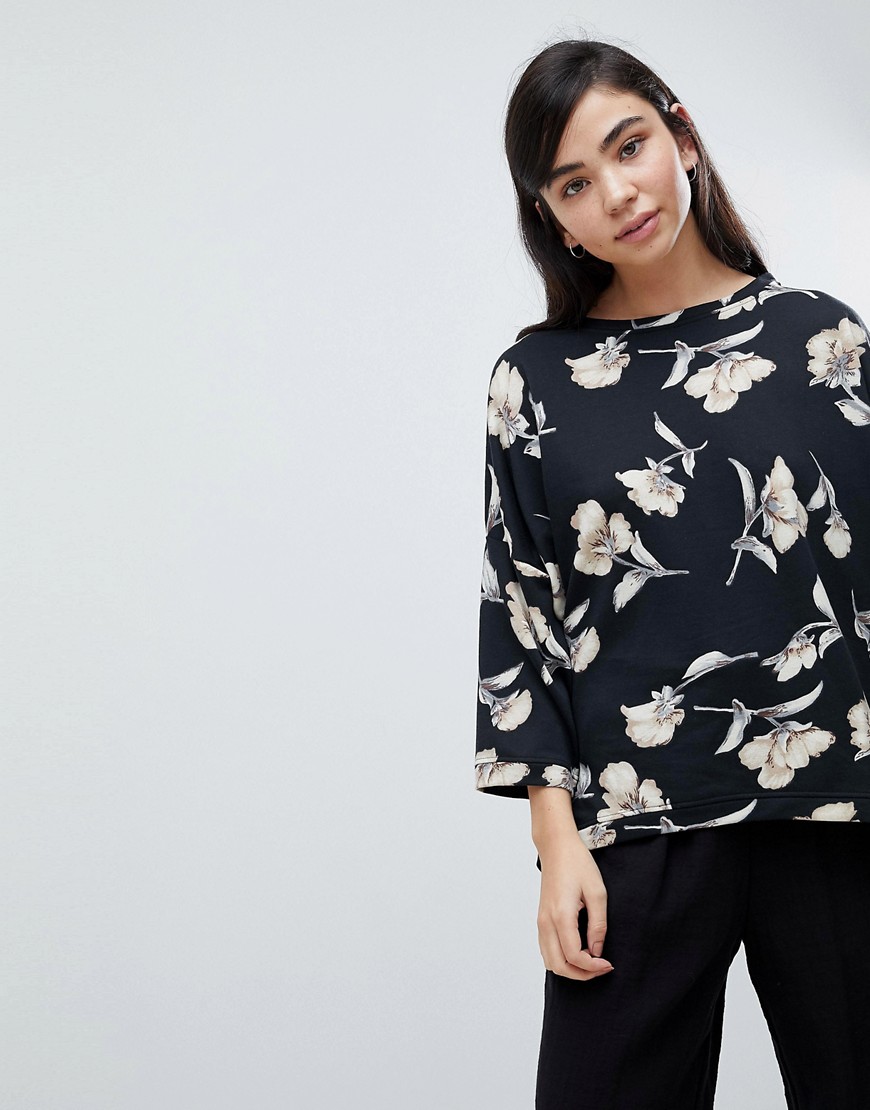 Soaked In Luxury Floral Oversize Sweater - Multi