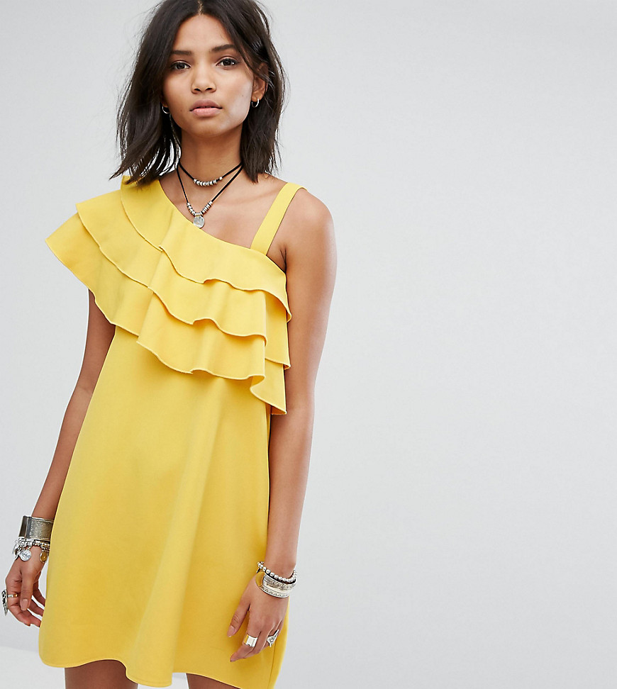 Rokoko One Shoulder Dress With Frill
