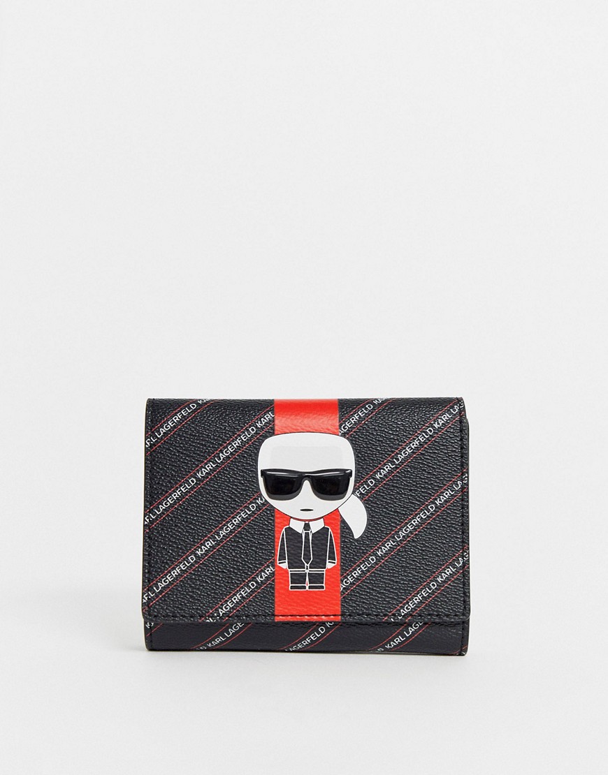 Karl Lagerfeld stripe ikonik fold wallet