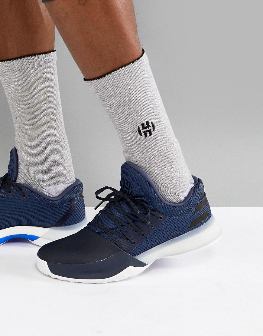 Adidas Basketball x Harden vol 1 Challenger trainers in navy ah2120 - Navy