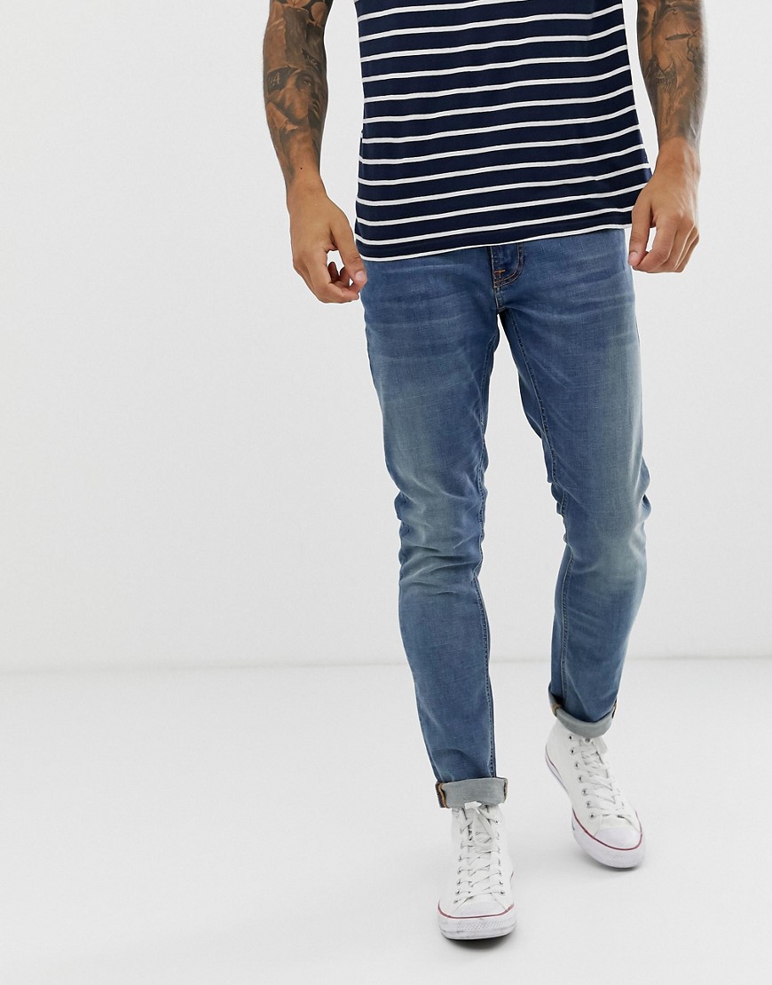 Nudie Jeans Co Tight Terry super skinny fit jeans in still indigo cross wash