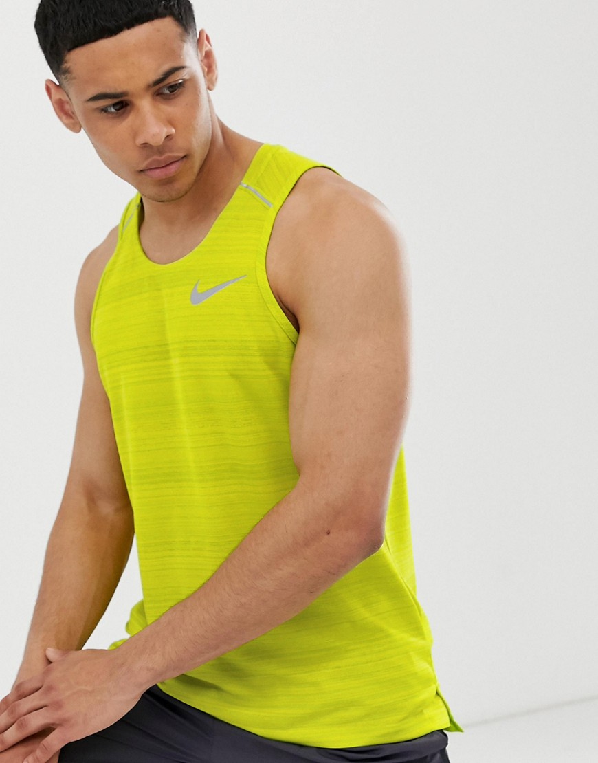 Nike Running Dry Miler vest in green