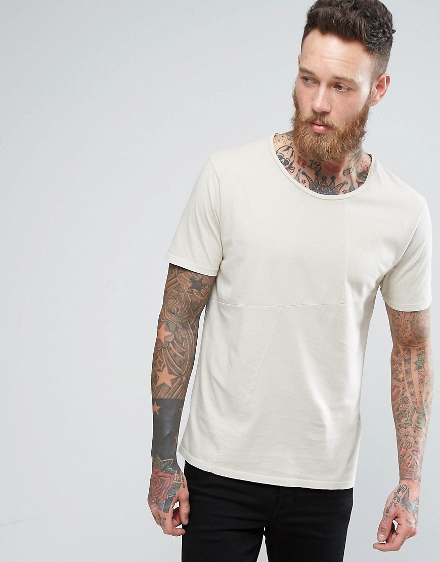 Nudie Jeans Co Ove Patched T-Shirt - Sand