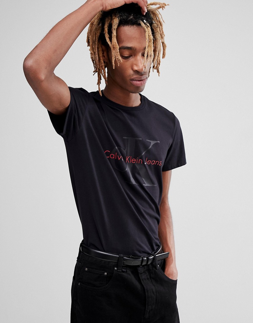 Calvin Klein Jeans T-Shirt With Re-Issue Logo - Ck black