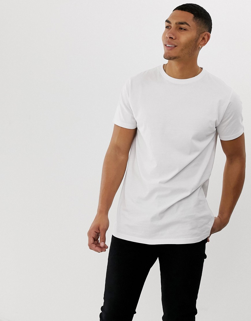 Soul Star longline t-shirt in white