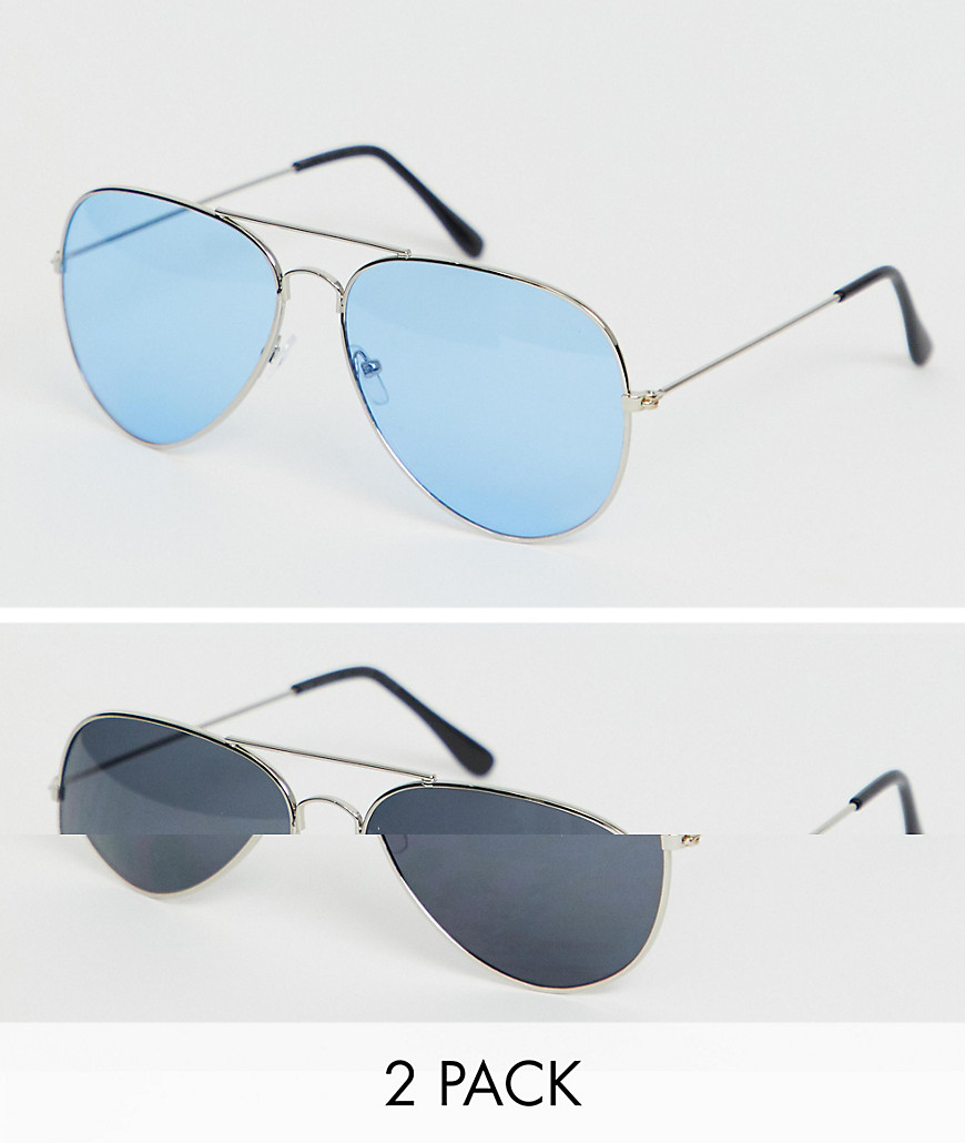 SNVX 2 pack aviator sunglasses