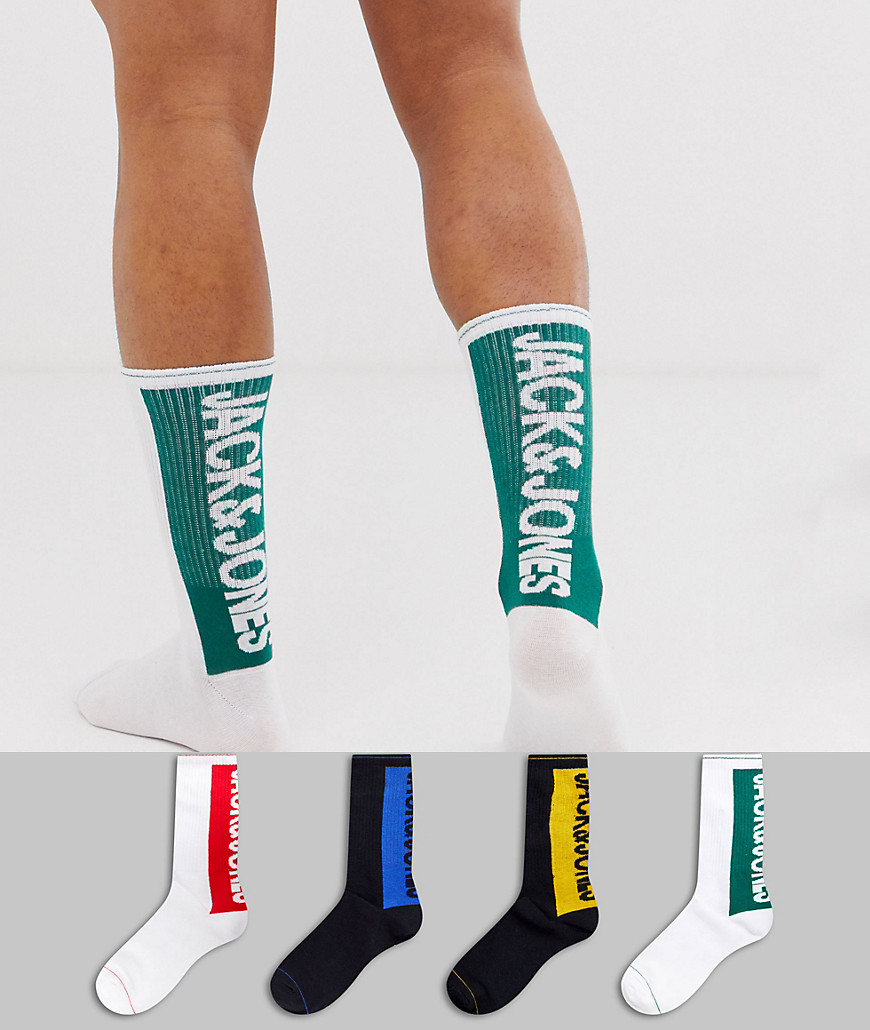 Jack & Jones 4 pack logo socks