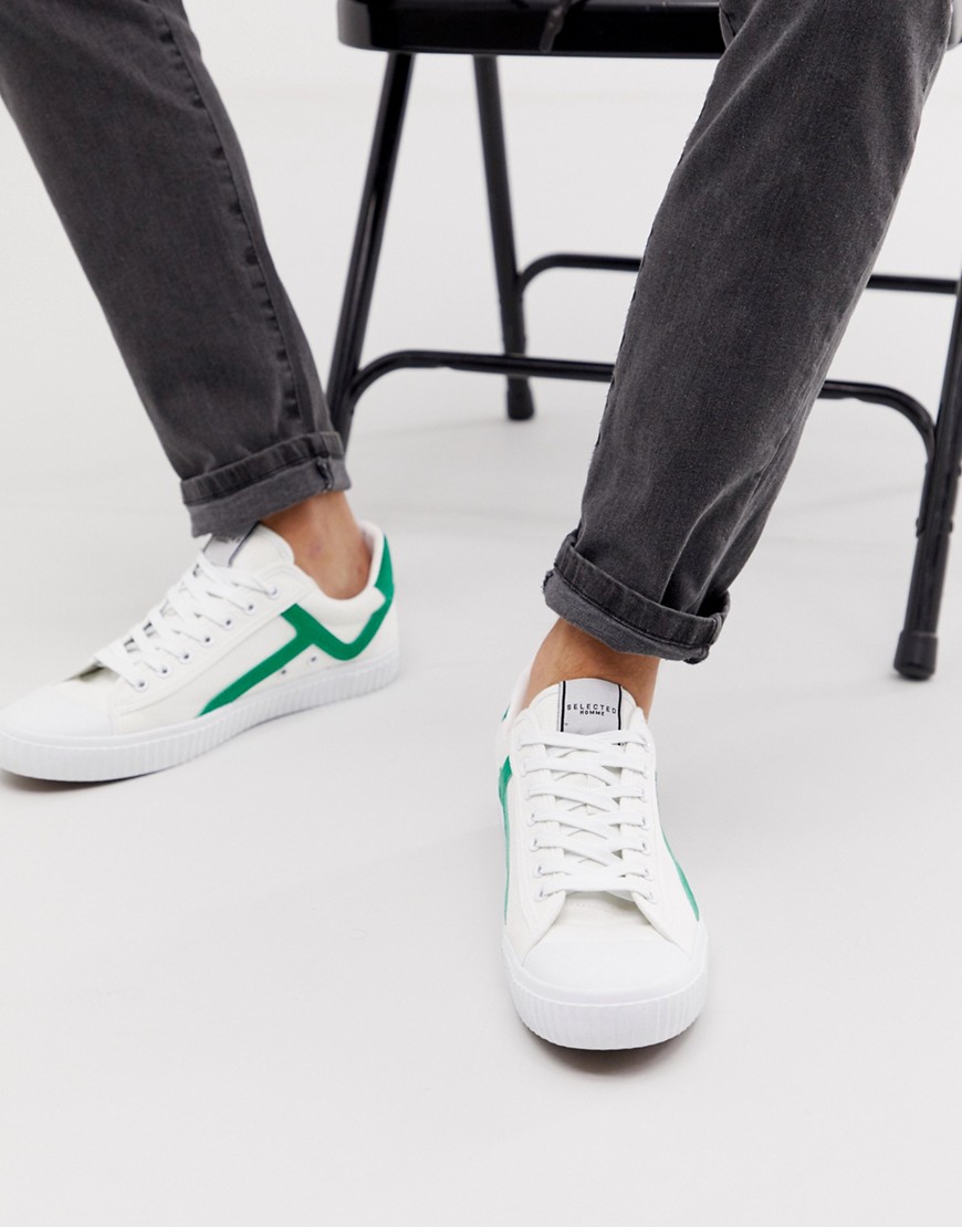 Selected Homme canvas trainers