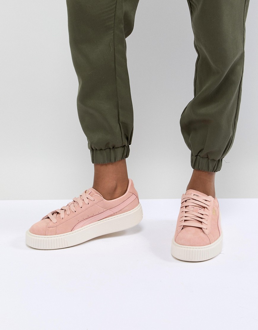 puma platform sneakers pink