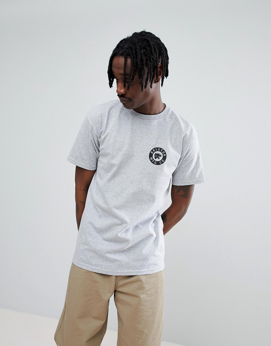 Brixton Prowler T-Shirt With Logo - Grey