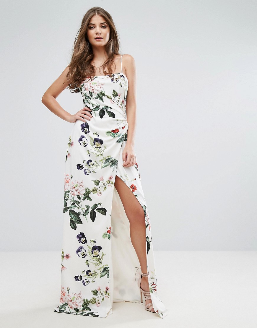 Stylestalker Printed Wrap Maxi Dress - Floral print