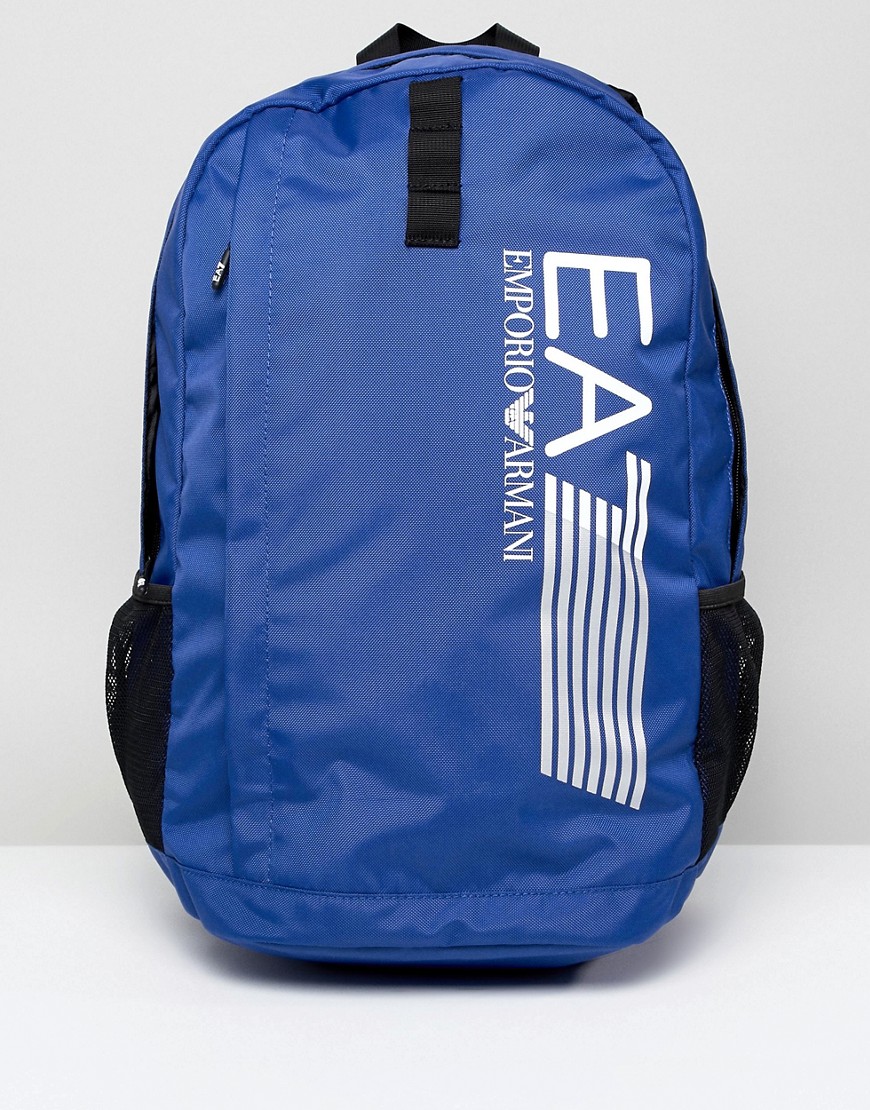 EA7 tech logo backback in blue - Blue
