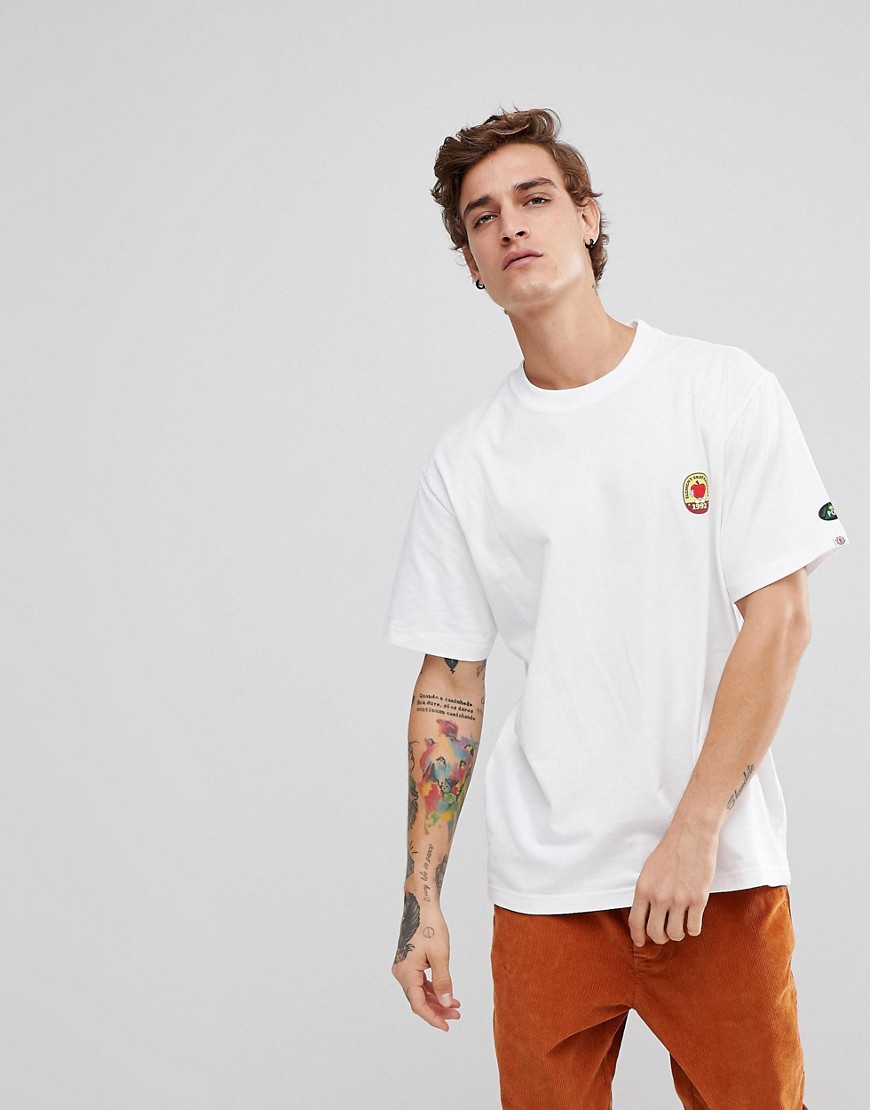 Element T-Shirt With Small Fruit Logo In White - White