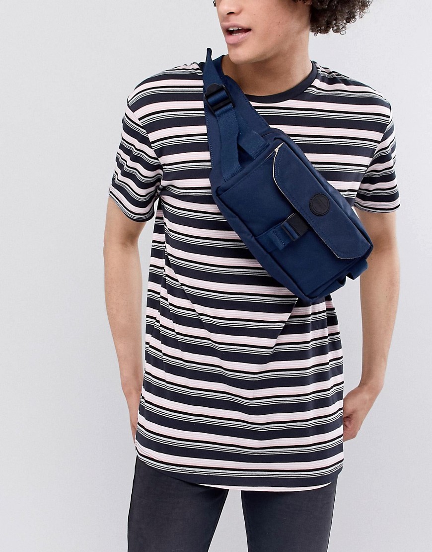 Esprit Nylon Bumbag with Multi Pockets In Navy