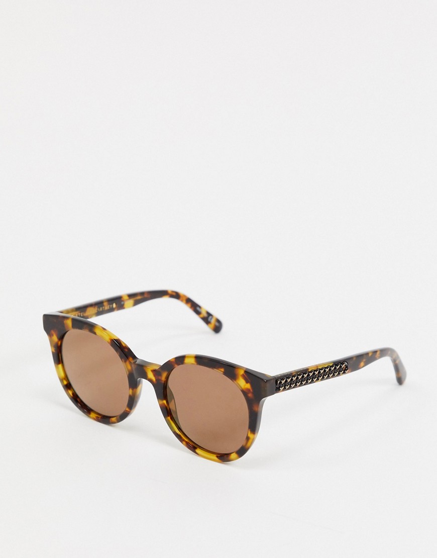 Stella McCartney SC0097S Round Sunglasses In Brown 50mm