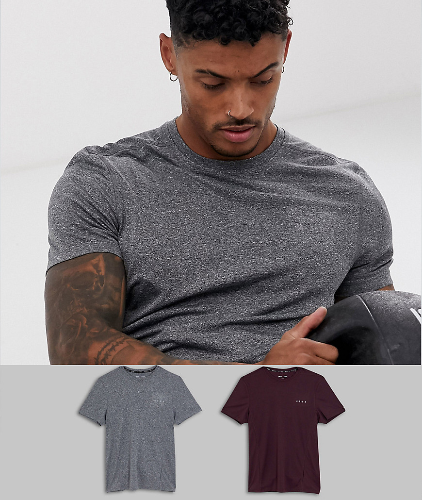 ASOS 4505 training t-shirt with quick dry 2 pack SAVE