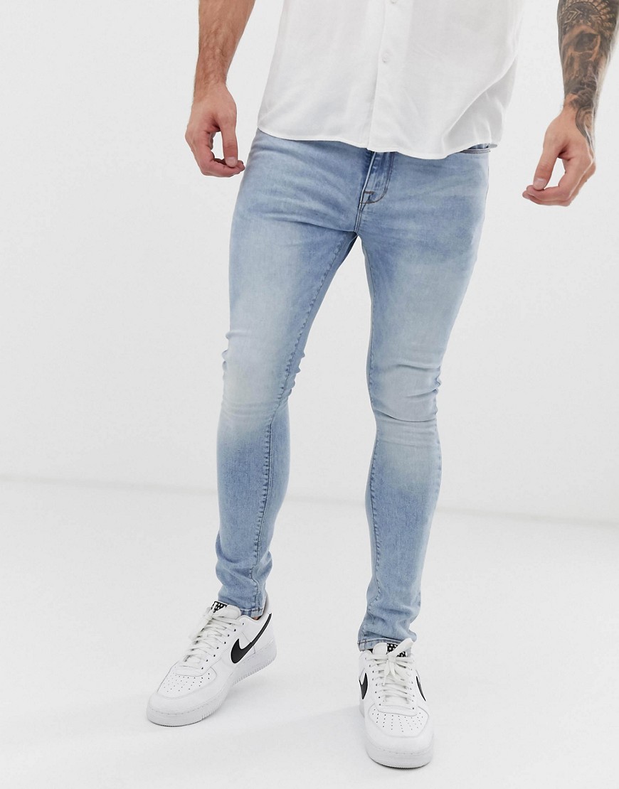 Voi Jeans super skinny jeans in light wash blue