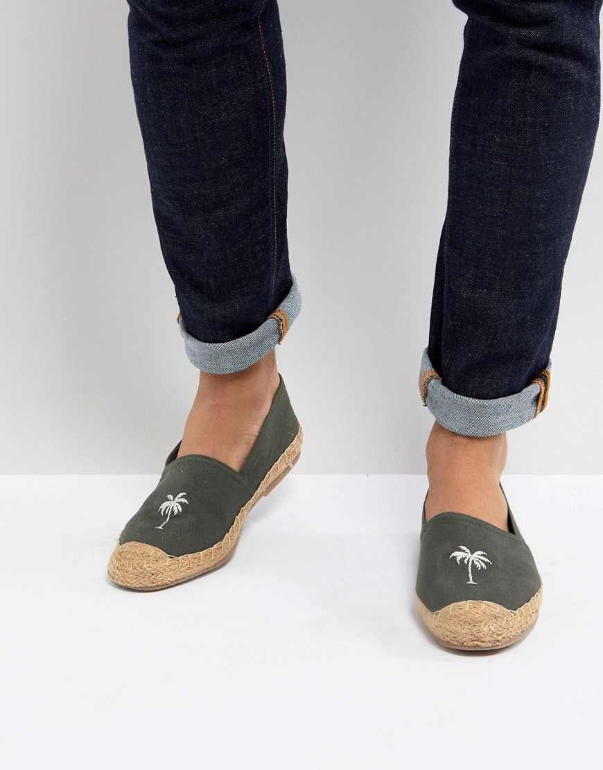 Frank Wright Embroided Espadrilles - Green