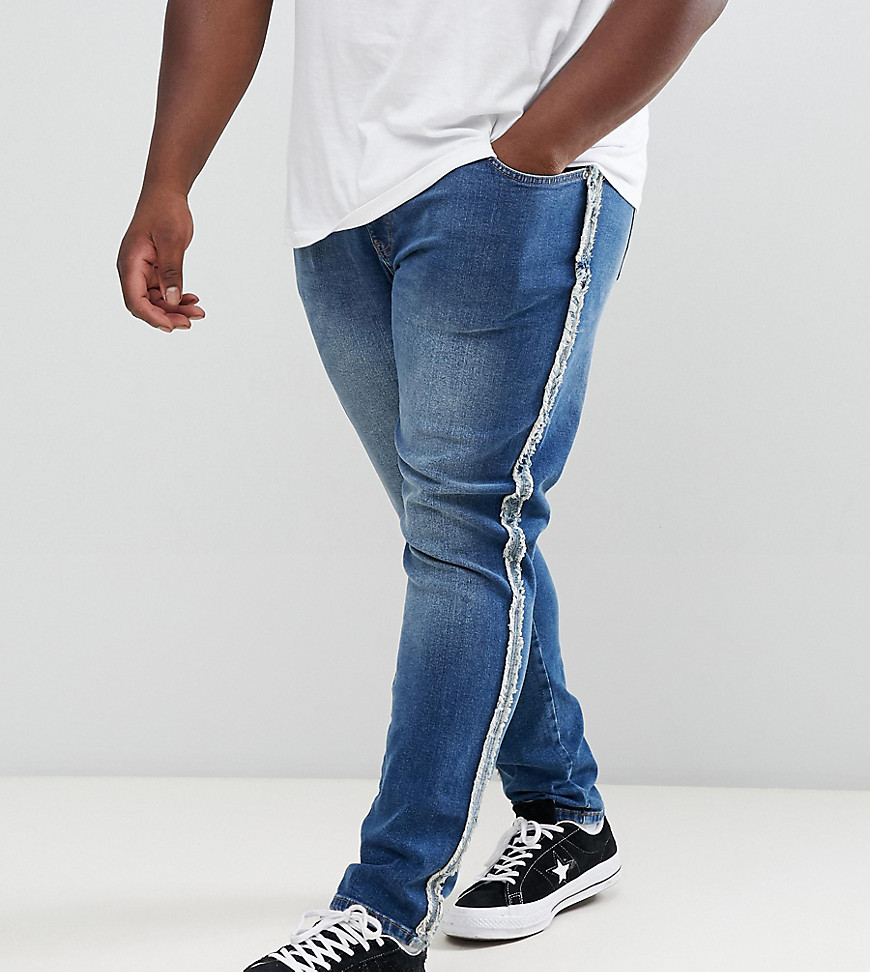 Jacamo stretch tapered fit jean in mid blue