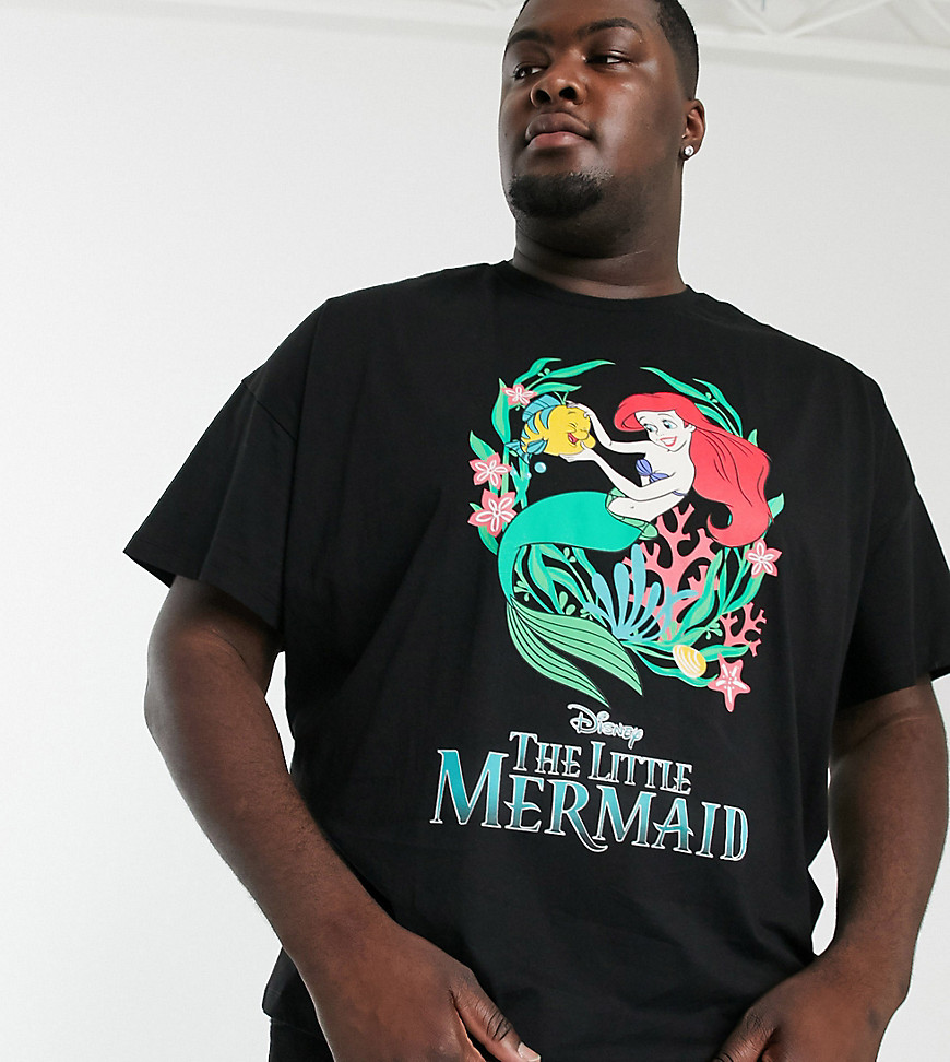 ASOS DESIGN Plus The Little Mermaid oversized t-shirt with front print
