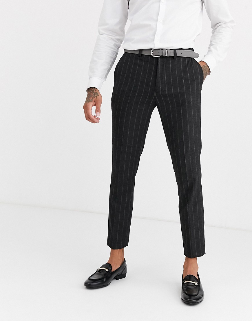 Burton Menswear slim fit trousers in college stripe