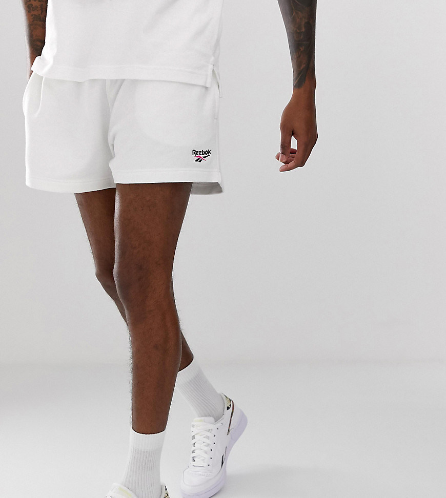Reebok classics logo shorts in white Exclusive to asos