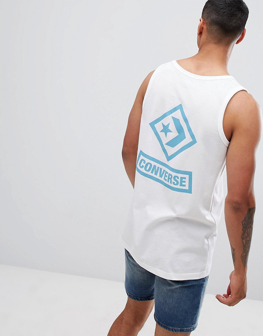 Converse Printed Vest In White 10008123-A01