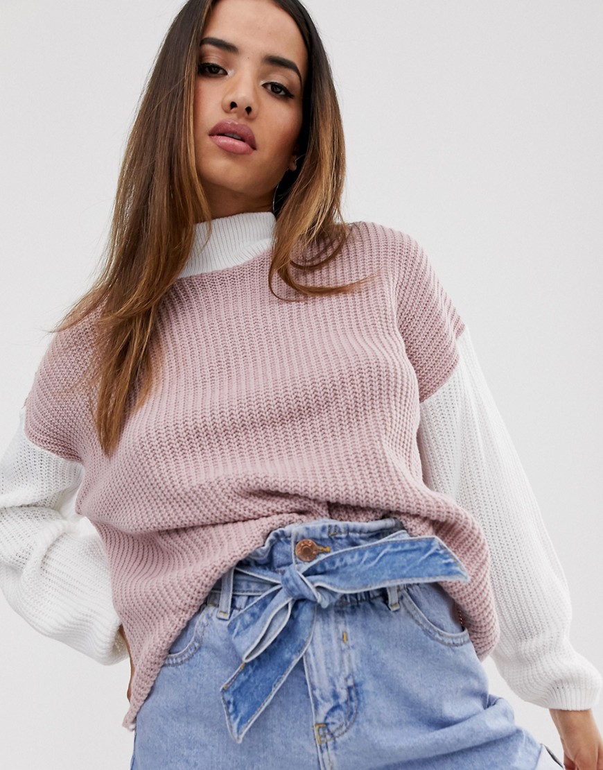 In The Style Colour Block Jumper