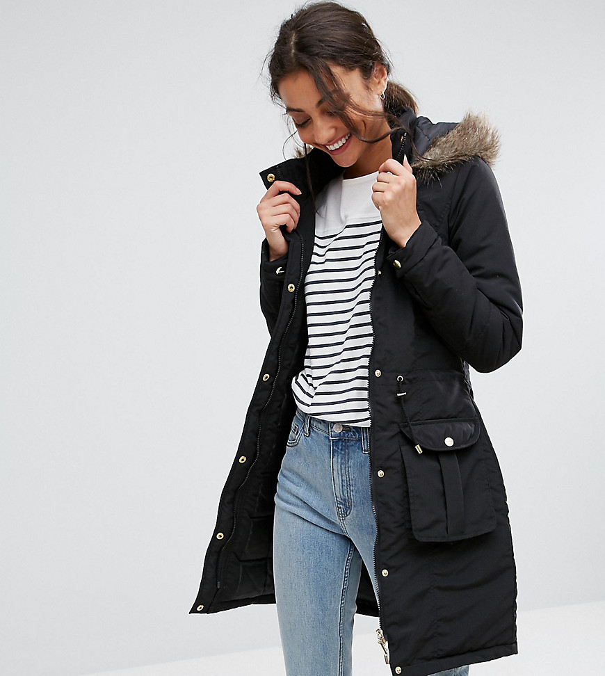 Brave Soul Tall Hooded Mid Parka