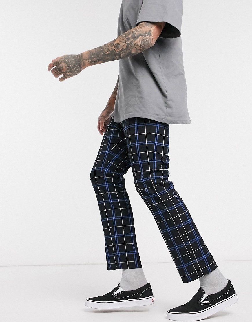 Weekday tailored trousers in  blue check