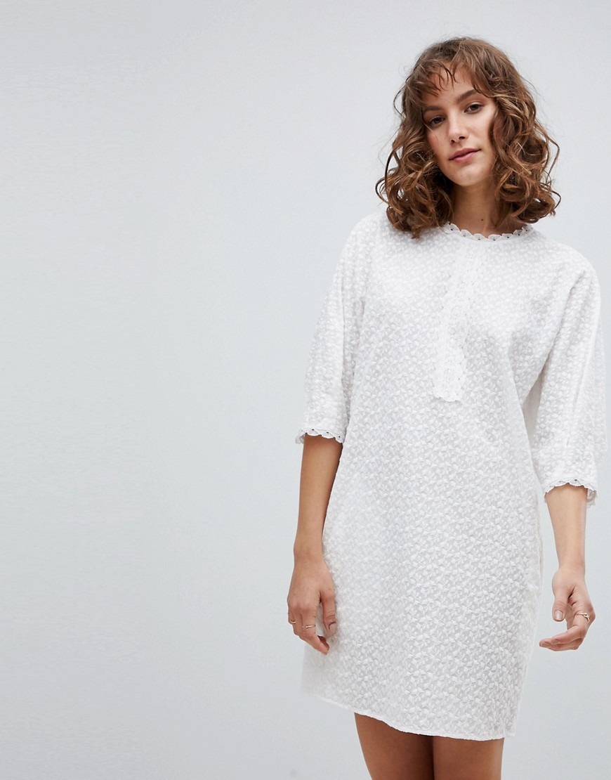 Vanessa Bruno Shift Dress in Broderie Anglaise