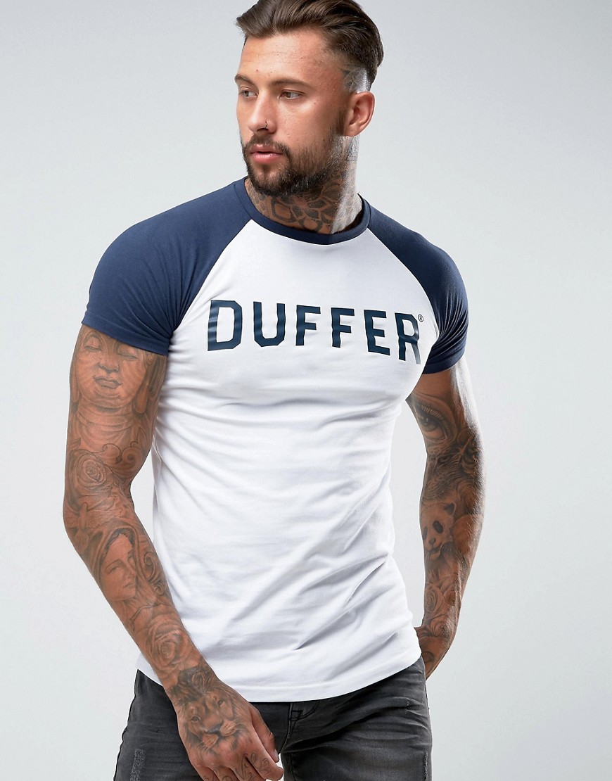 Duffer Raglan T-Shirt In White - White
