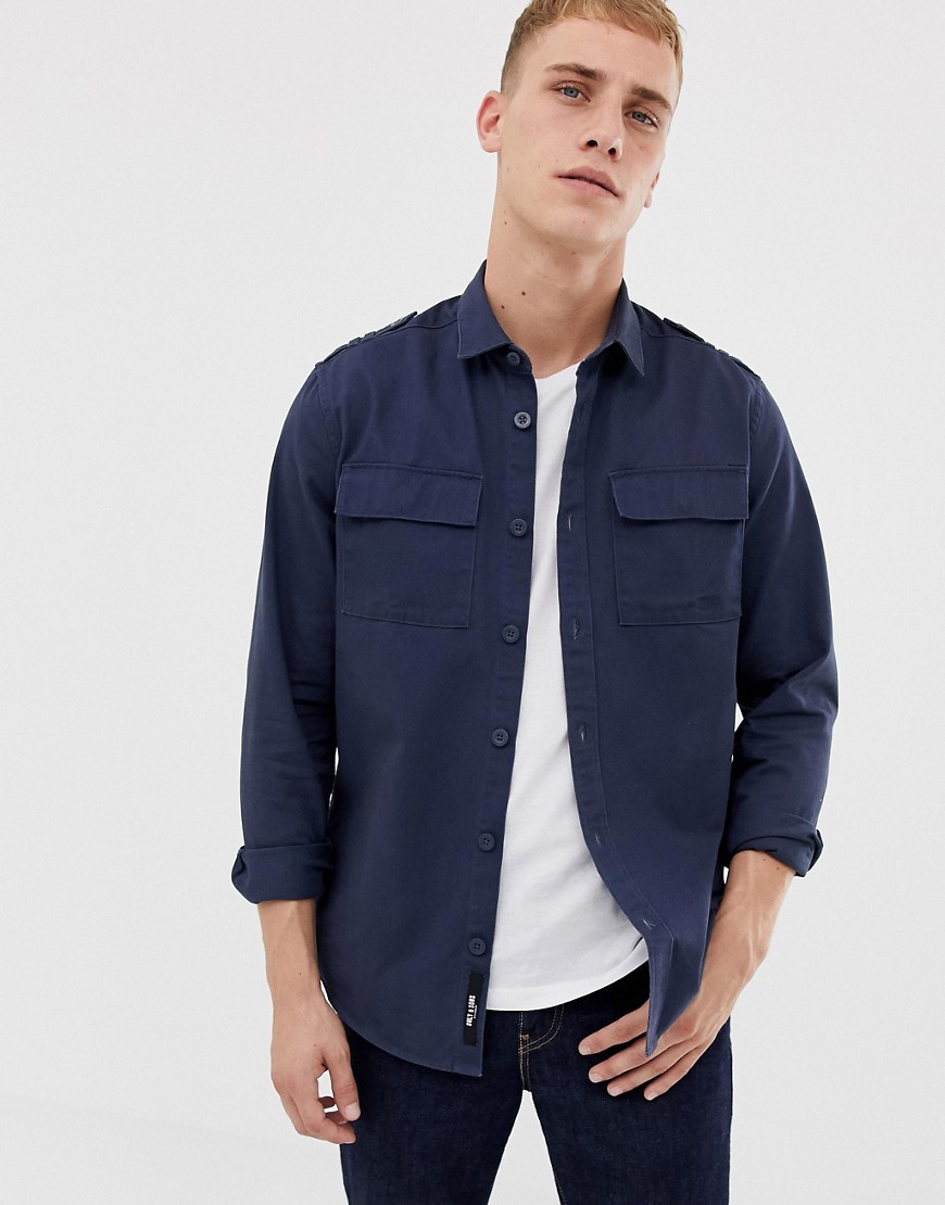 Only & Sons military shirt in regular fit