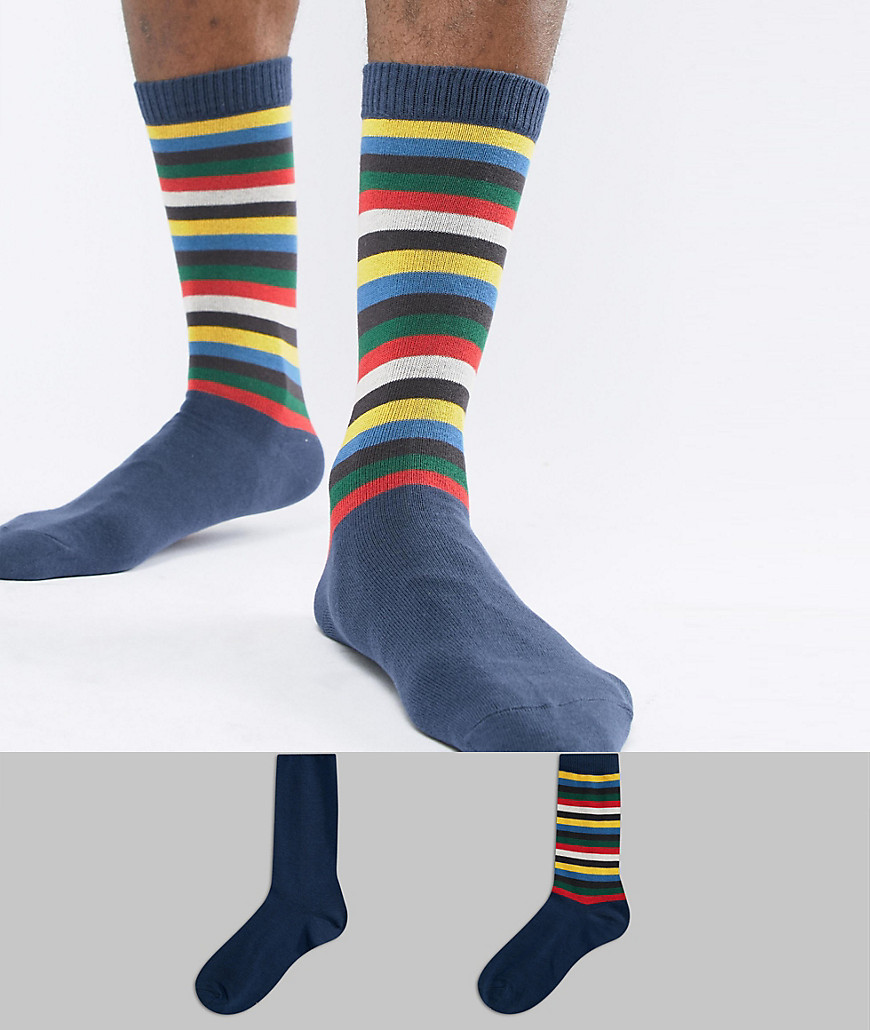 Levis Socks 2 Pack in Pop Stripe - Multi