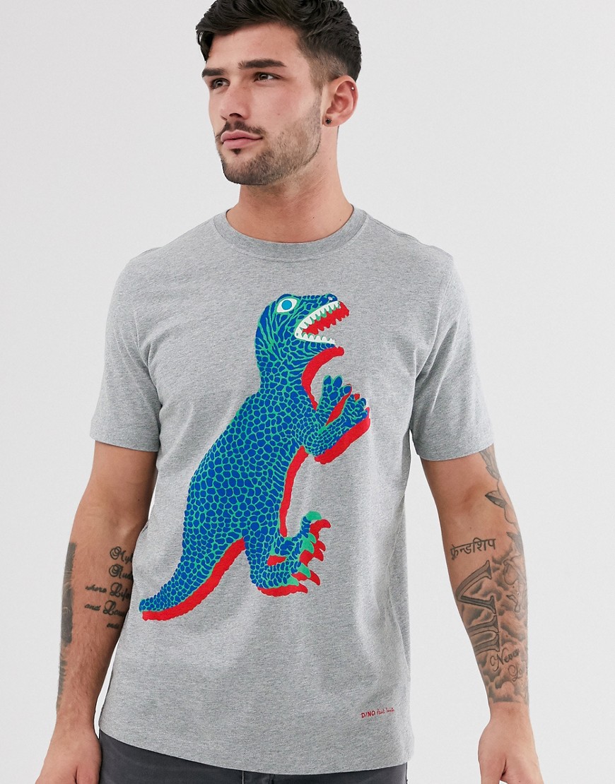 PS Paul Smith dinosaur print t-shirt in grey