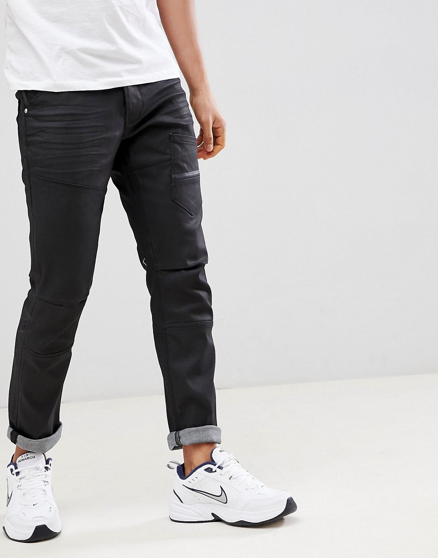 Voi Jeans Deconstructed Jeans in Coated Black