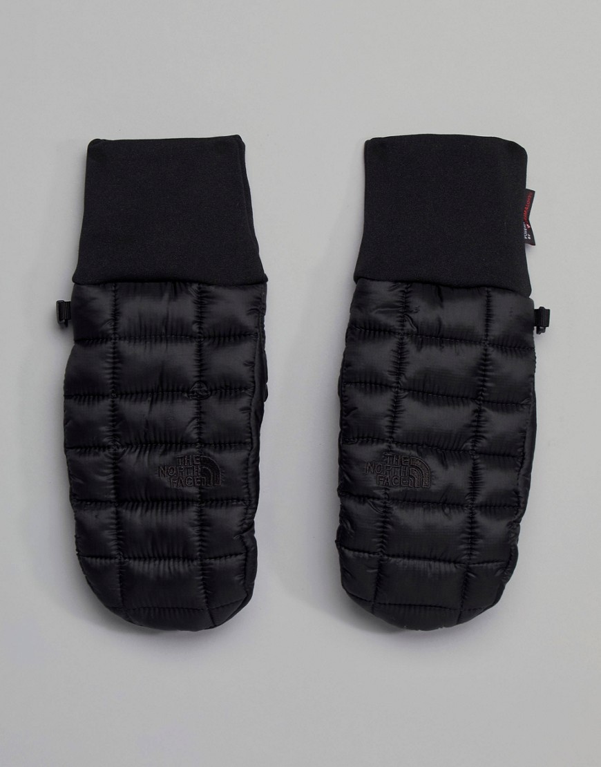 North Face Black Thermoball Mittens - Black