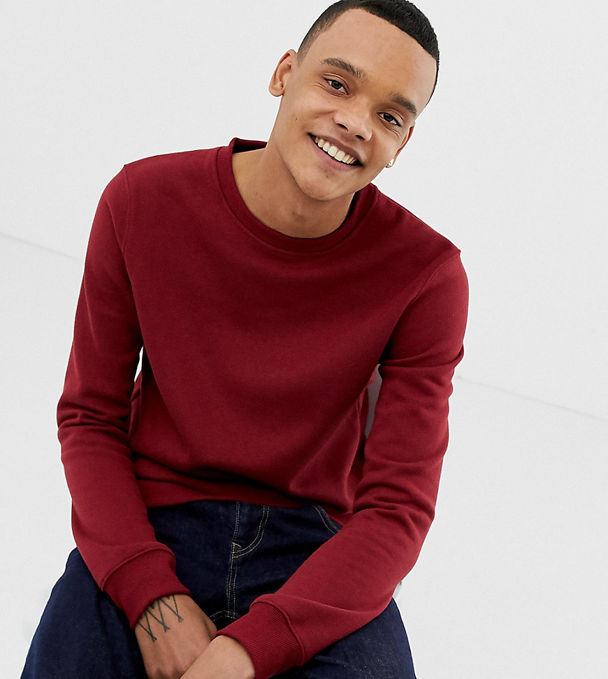 Burton Menswear Big & Tall sweatshirt in red marl