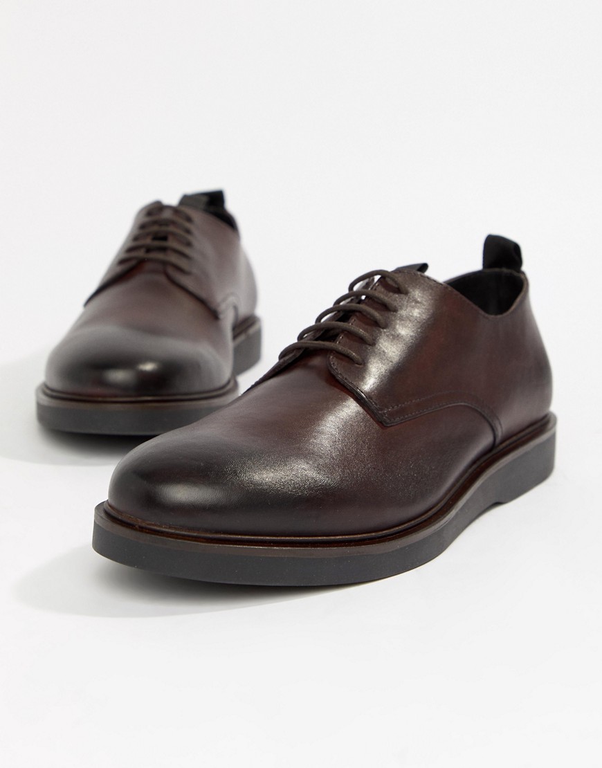 H By Hudson Barnstable derby shoes in red leather