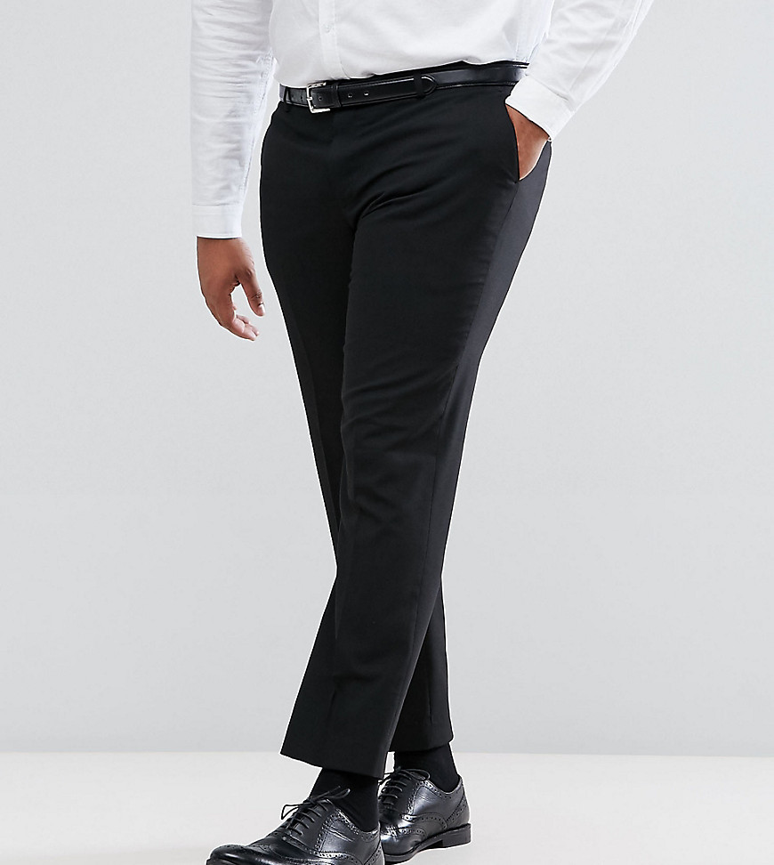 Однотонные эластичные брюки узкого кроя Harry Brown PLUS - Черный 