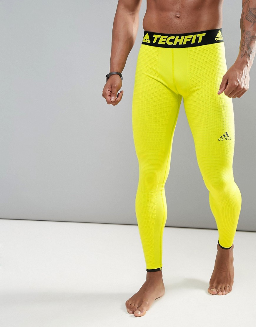 Спортивные леггинсы Adidas Tech Fit Pro - Желтый 